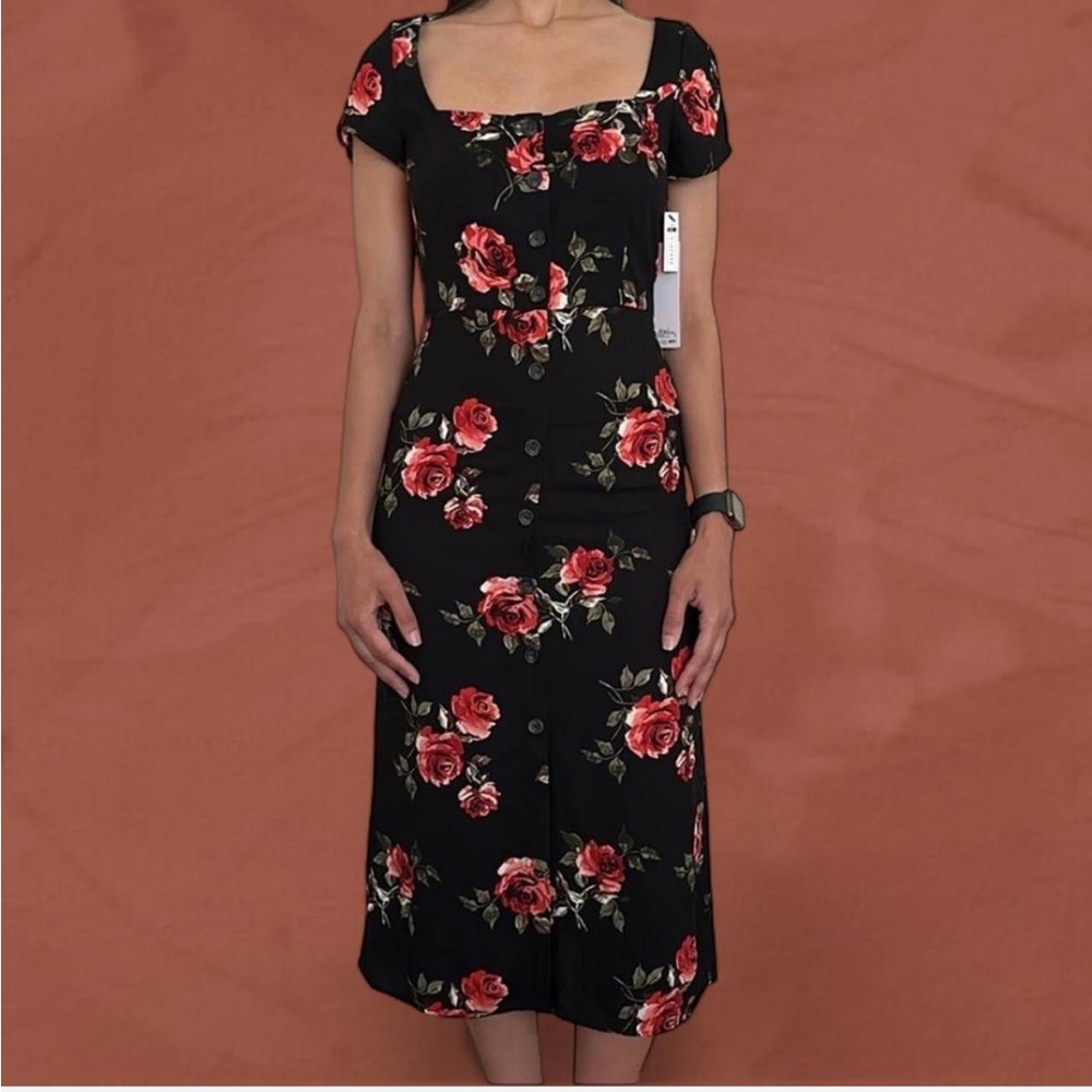 ROSE PRINT DRESS